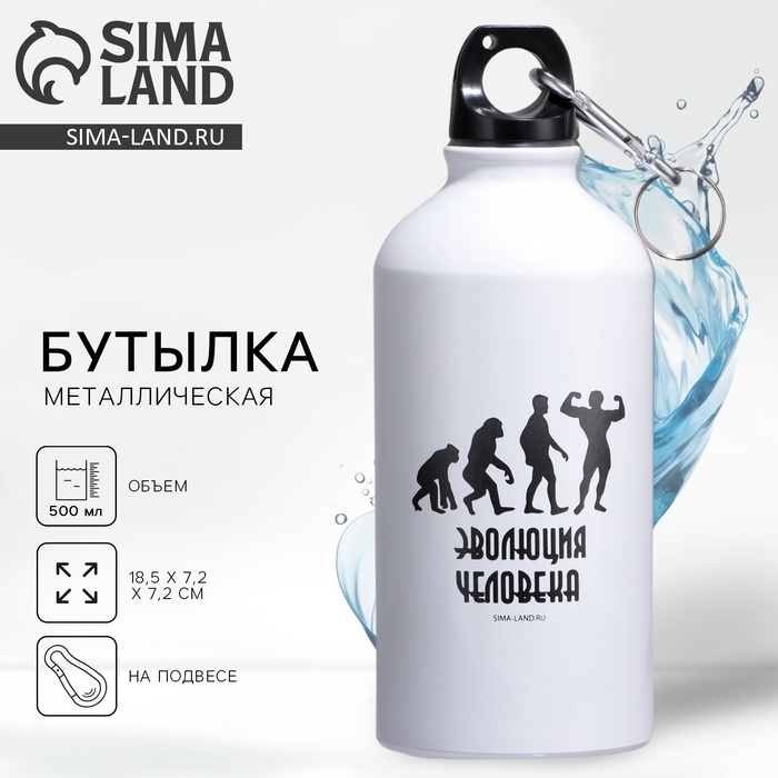 Бутылка для воды &laquo;Эволюция&raquo;, 500 мл