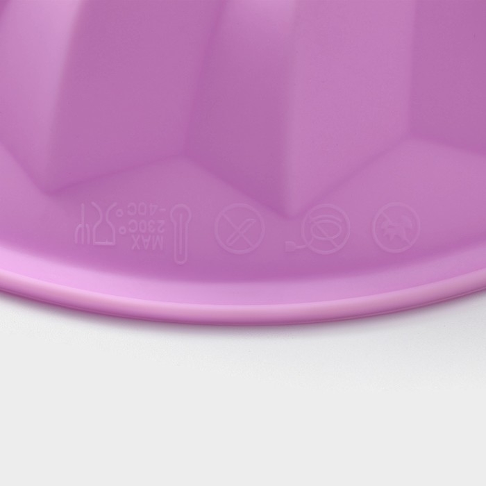 Форма для выпечки Доляна &laquo;Немецкий кекс. Заварное&raquo;, силикон, 21,5&times;5 см, цвет розовый