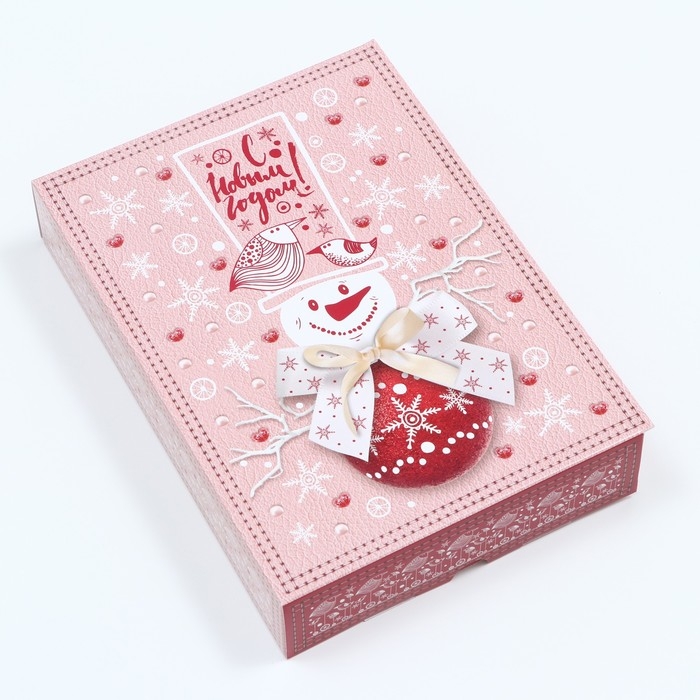 Новый год. Подарочная коробка "Новогодний сувенир", 12,4 х 13,4 х 15,6 см, 1 шт.