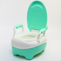 Горшок детский «Енотик», цвет белый/зеленый Горшок детский «Енотик», цвет белый/зеленый