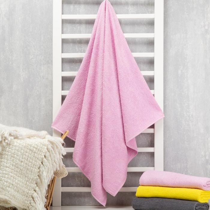 Полотенце махровое Экономь и Я 70х130 см, цв. розовый, 100% хлопок, 320 гр/м2 Полотенце махровое Экономь и Я 70х130 см, цв. розовый, 100% хлопок, 320 гр/м2