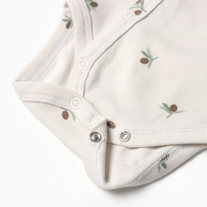 Боди с дл. рукавом Крошка Я Olives, р. 80-86, молочный