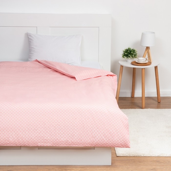 Пододеяльник 1,5 сп Экономь и Я 147*210&plusmn;3 "Магия сна" цв.пудровый,120 гр/м2,100%хлопок,бязь