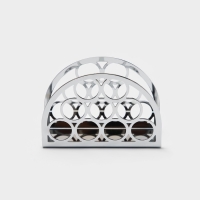 Салфетница Доляна &laquo;Кольца&raquo;, 13&times;4&times;9 см,цвет серебряный