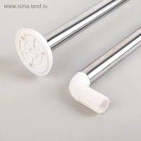 Карниз для ванной комнаты г-образный, 80&times;80 см, нержавеющая сталь