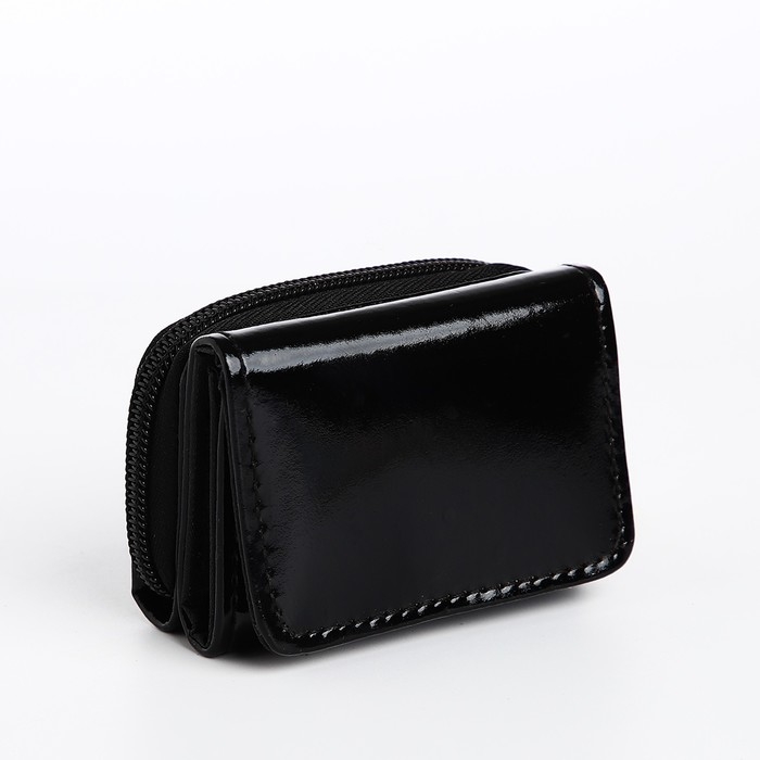 Кошелёк женский на кнопке, цвет чёрный Кошелёк женский на кнопке, цвет чёрный