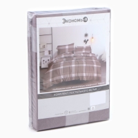 Постельное бельё Экономь и Я дуэт Square 143х215см-2шт, 215х220см, 70х70см-2шт, полисатин, 80г/м&sup2;
