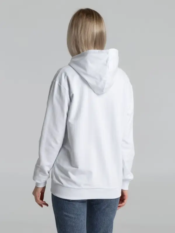 Толстовка на молнии с капюшоном Unit Siverga белая, размер XS