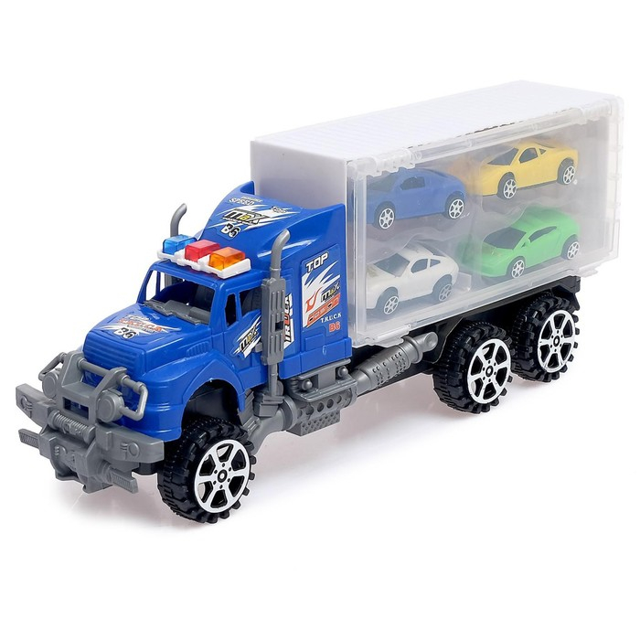 Грузовик инерционный «Автовоз», с 4 машинками, МИКС Грузовик инерционный «Автовоз», с 4 машинками, МИКС