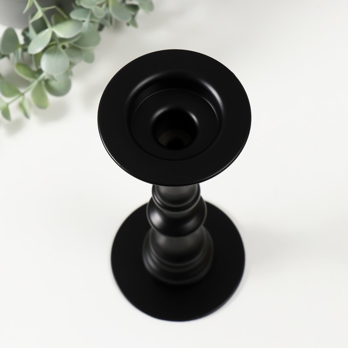 Подсвечник металл на 1 свечу d=до 5 см Подсвечник металл на 1 свечу d=до 5 см "Матиас" черный 9х9х22,5 см