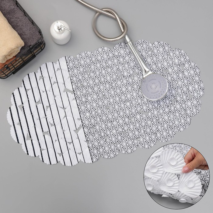 Коврик противоскользящий в ванну на присосках SAVANNA &laquo;Марокко&raquo;, 37&times;68 см