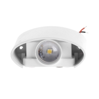 Светильник фасадный «Полусфера», FSD-074, 2 Вт, 4000К, 1 луч, IP65, 220 В, пластик, белый Светильник фасадный «Полусфера», FSD-074, 2 Вт, 4000К, 1 луч, IP65, 220 В, пластик, белый