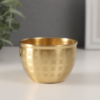 Сувенир латунь "Чаша для приблечения богатства Бай Фу" d-6,5 см 6,5х4,3 см Сувенир латунь "Чаша для приблечения богатства Бай Фу" d-6,5 см 6,5х4,3 см