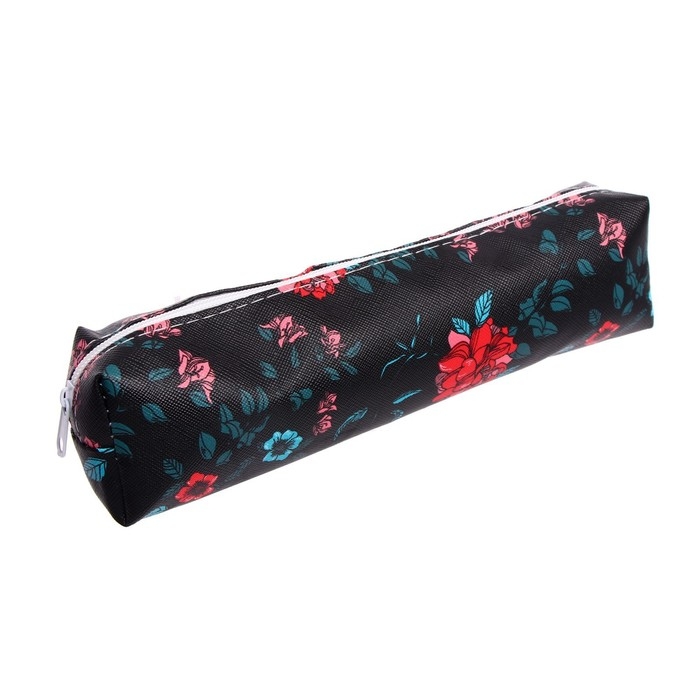 Пенал школьный на молнии Пенал школьный на молнии "Цветы", МИКС