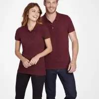 Рубашка поло женская Brandy Women, бордовая с белым, размер S