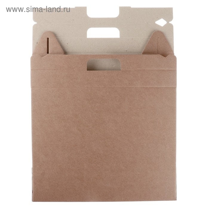 Коробка универсальная с ручкой, бурая, 34,5 х 8 х 27 см