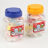 Новогодняя антистресс сквиш мялка, змея &laquo;Весёлый Новый год&raquo;, в банке, фасовка 20 шт.