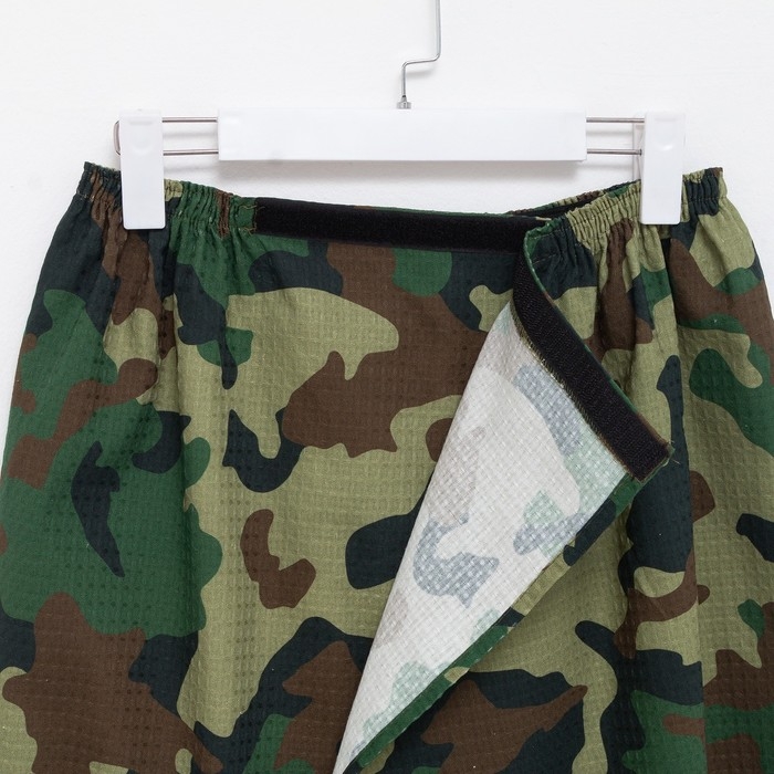 Полотенце для бани Полотенце для бани "Камуфляж" мужской килт 80х150 см, 100 % хл, вафельное полотно