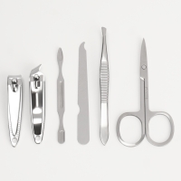 Набор маникюрный &laquo;REAL MAN&raquo;, 6 предметов, в футляре, в PVC - коробке, разноцветный