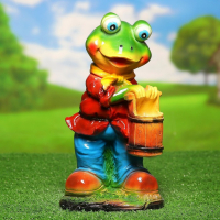 Садовая фигура "Лягушка с ведром", МИКС, 34х18х15см Садовая фигура "Лягушка с ведром", МИКС, 34х18х15см