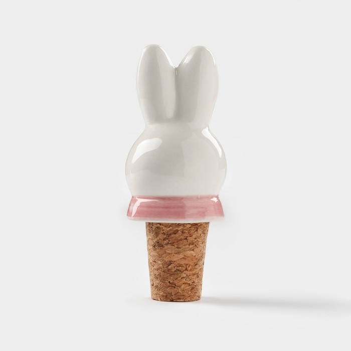 Пробка для бутылки Доляна &laquo;Зайка с бантиком&raquo;, 3,5&times;9 см