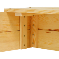 Песочница детская деревянная, без крышки, 150 &times; 140 &times; 20 см, с сиденьями, без покраски, сосна, Greengo