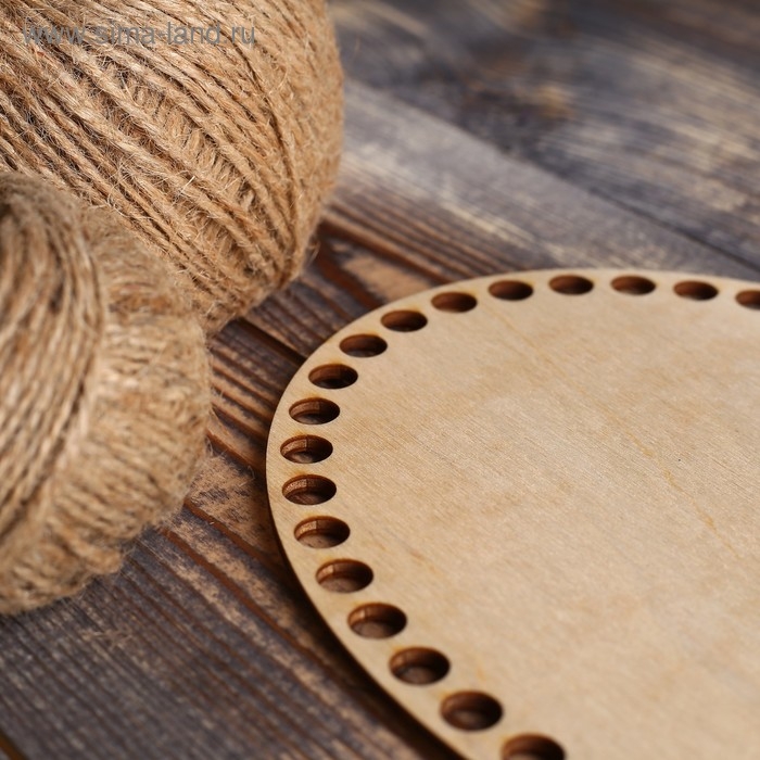 Заготовка для вязания "Овал", донышко фанера 3 мм, 20&times;15 см, d=8,5мм