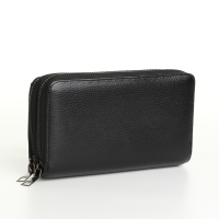 Портмоне-клатч мужской на молнии, цвет чёрный Портмоне-клатч мужской на молнии, цвет чёрный