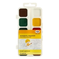 Акварель 10 цветов "Гамма" "Юный художник", медовая, без кисти, пластик Акварель 10 цветов "Гамма" "Юный художник", медовая, без кисти, пластик