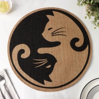 Салфетка сервировочная на стол «Инь и ян», 38×38 см Салфетка сервировочная на стол «Инь и ян», 38×38 см