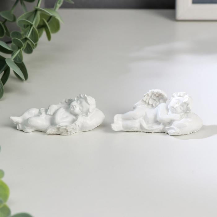 Сувенир полистоун Сувенир полистоун "Ангелочек спящий с сердечком" МИКС 2,5х6,5х3 см