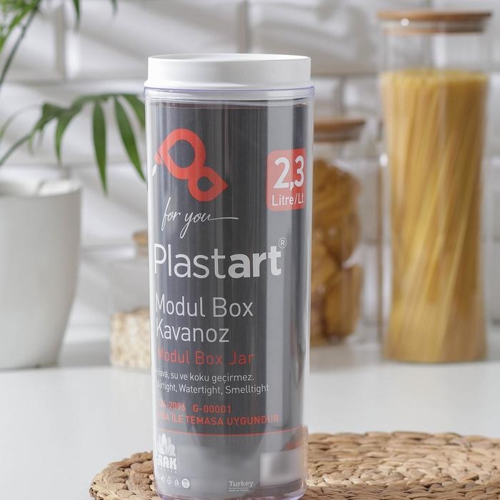 Банка пластиковая для сыпучих продуктов с мерной ложкой, 800 мл, 13,5&times;10&times;15 см, цвет МИКС