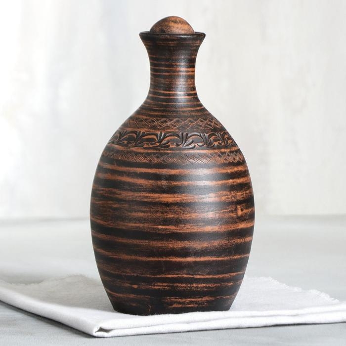 Штоф «Келин», гончарный, ангоб, красная глина, 2,2 л, микс Штоф «Келин», гончарный, ангоб, красная глина, 2,2 л, микс