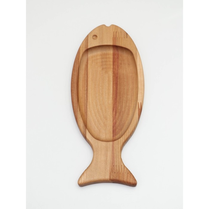 Доска разделочная и для подачи &laquo;Рыбка&raquo;, 27,5&times;12&times;1,8 см, берёза