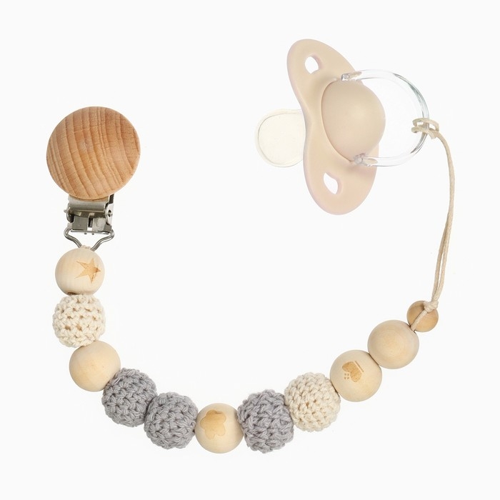 Держатель для соски - пустышки &laquo;Звезда&raquo;, деревянный