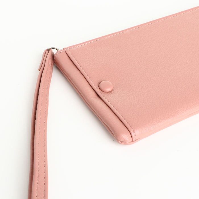Кошелёк женский на молнии, цвет розовый
