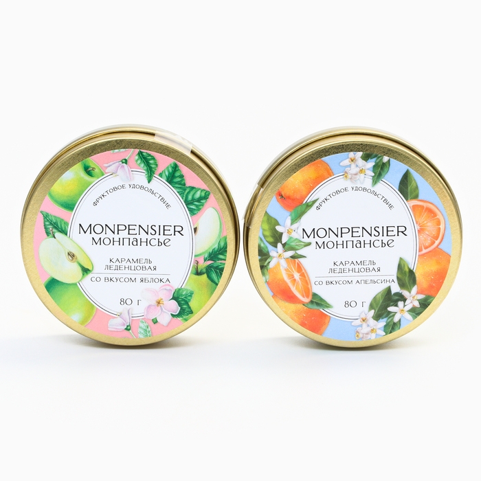 Набор монпансье в металлической банке &laquo;Фруктовое удовольствие&raquo;, 2 шт х 80 г