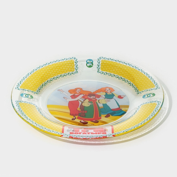 Тарелка стеклянная &laquo;Три Богатыря. Царевны&raquo;, d=19,5 см