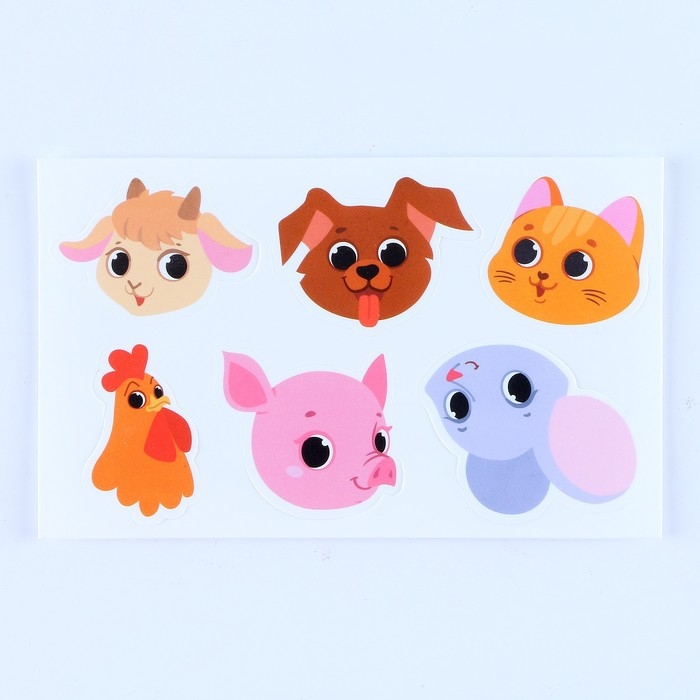 Развивающая игра на липучках. Весёлые мордашки &laquo;Ферма&raquo;