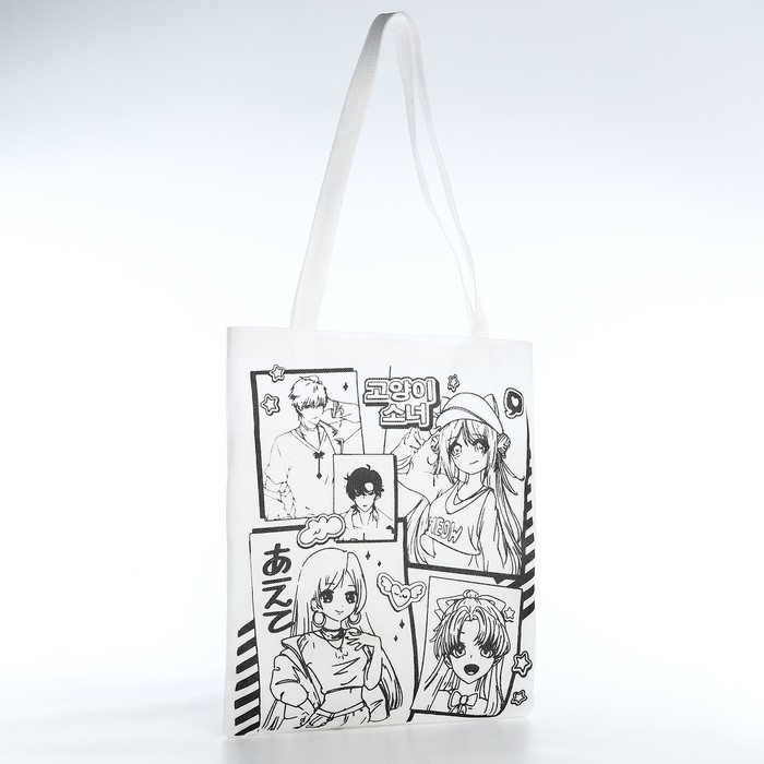 Шопер под раскраску Шопер под раскраску "Аниме", 35х40 см, спанбонд