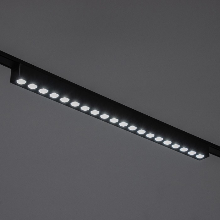 Светильник трековый ULTRA Светильник трековый ULTRA "Линза" LED 24Вт 3000K-5700К CRI90 черный 44,5х2,6х2,4см