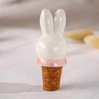 Пробка для бутылки Доляна &laquo;Зайка с бантиком&raquo;, 3,5&times;9 см