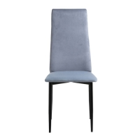 Стул "ВОЛНА", Черный/Велюр блю стоун