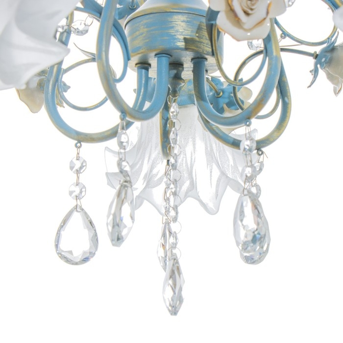 Люстра Люстра "Лиана" 5хЕ27 40Вт синий 45х45х40-90 см BayerLux