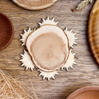 Подставка под горячее «Подсолнух», D=11 см, можжевельник Подставка под горячее «Подсолнух», D=11 см, можжевельник