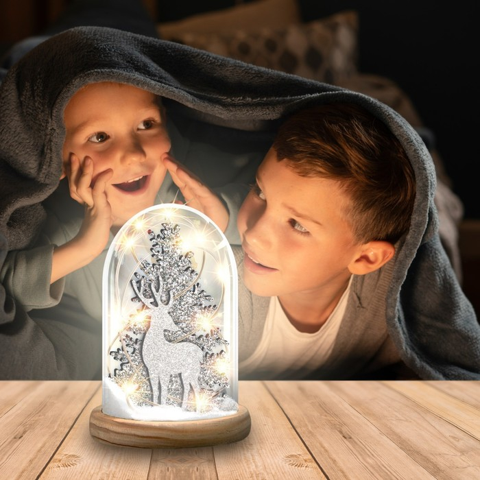 Набор для творчества «Новогодний ночник», деревянные вставки, олень Набор для творчества «Новогодний ночник», деревянные вставки, олень