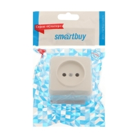 Розетка Smartbuy "Юпитер", 10 А, одноместная, открытая, без з/к, белая Розетка Smartbuy "Юпитер", 10 А, одноместная, открытая, без з/к, белая