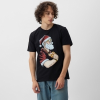 Футболка мужская KAFTAN Santa, черный, р. M