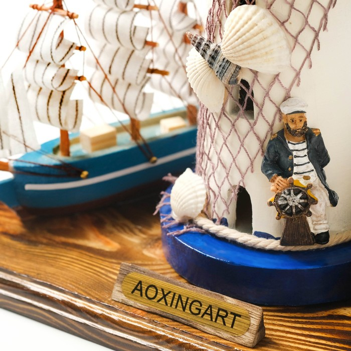 Набор настольный &laquo;Маяк&raquo;: подставка для ручек, визитница, 14 х 30 х 27 см