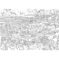 Плакат-раскраска &laquo;Морской порт&raquo;, А1